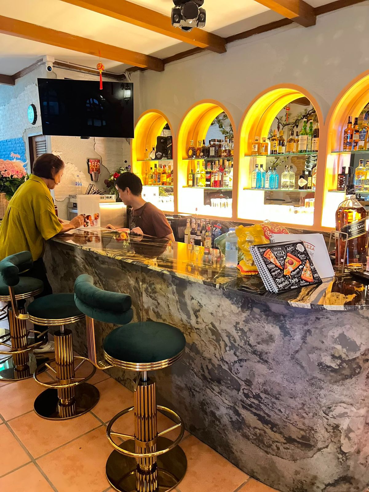 Golden arches at the bar
